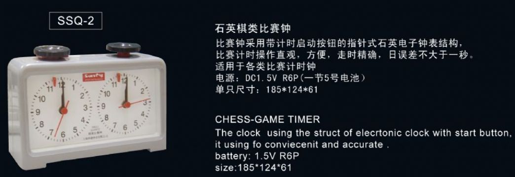 點擊查看詳細信息<br>標題：SSQ-2石英棋類比賽鐘 閱讀次數：2678